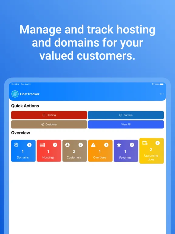تصاویر Hosting Tracker iPad 
