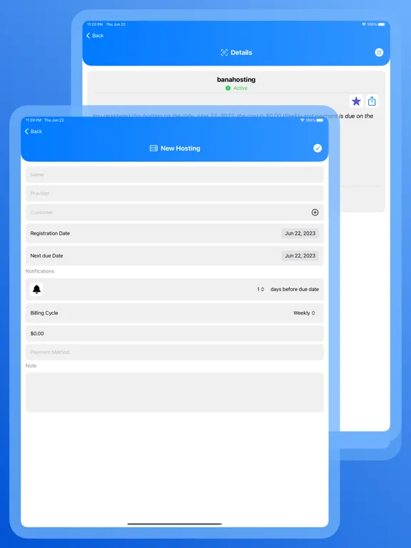 تصاویر Hosting Tracker iPad 