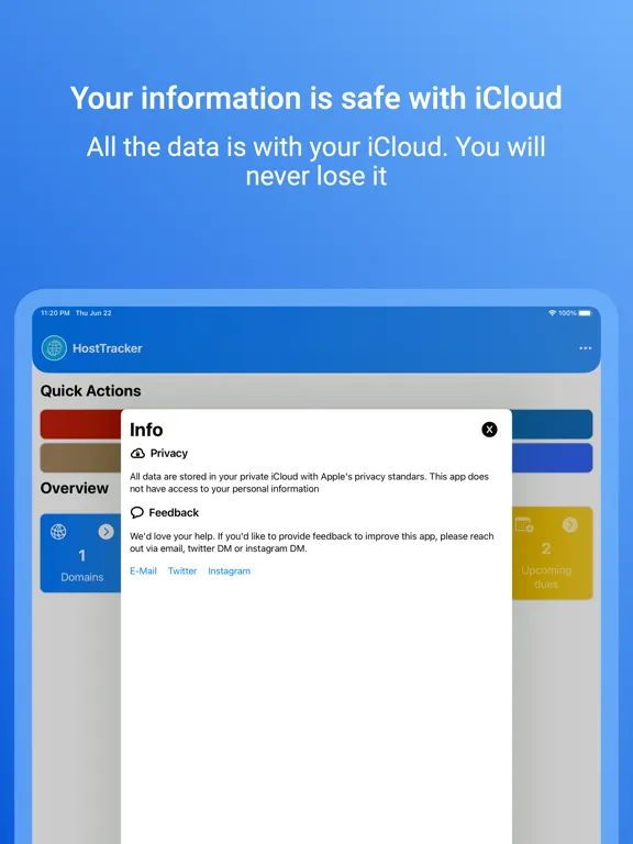 تصاویر Hosting Tracker iPad 