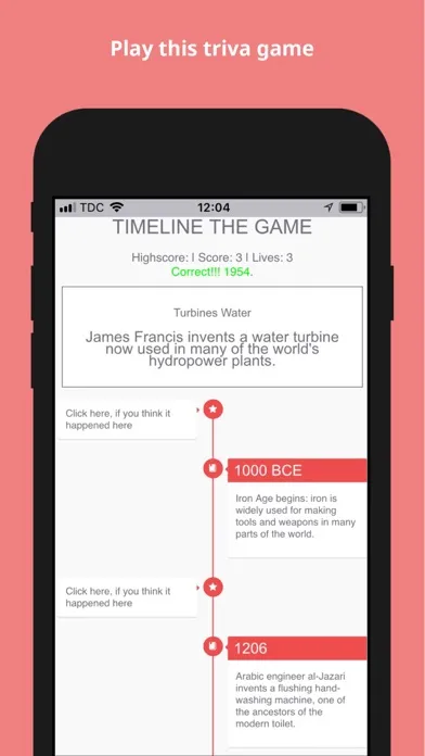 Tangkapan layar Timeline the game