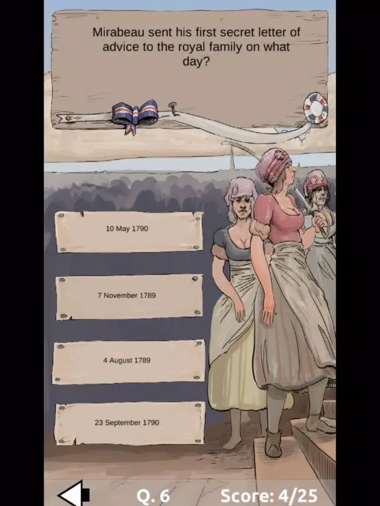 VOH: French Revolution Quiz iPad 應用截圖
