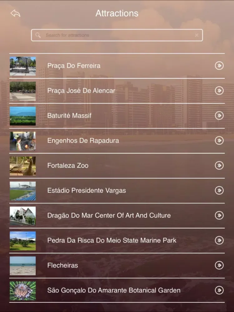 Fortaleza Tourist Guide iPad  Screenshots