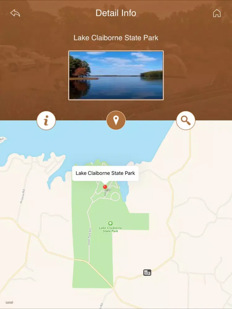 Tangkapan layar Louisiana Camping & RV Parks iPad 
