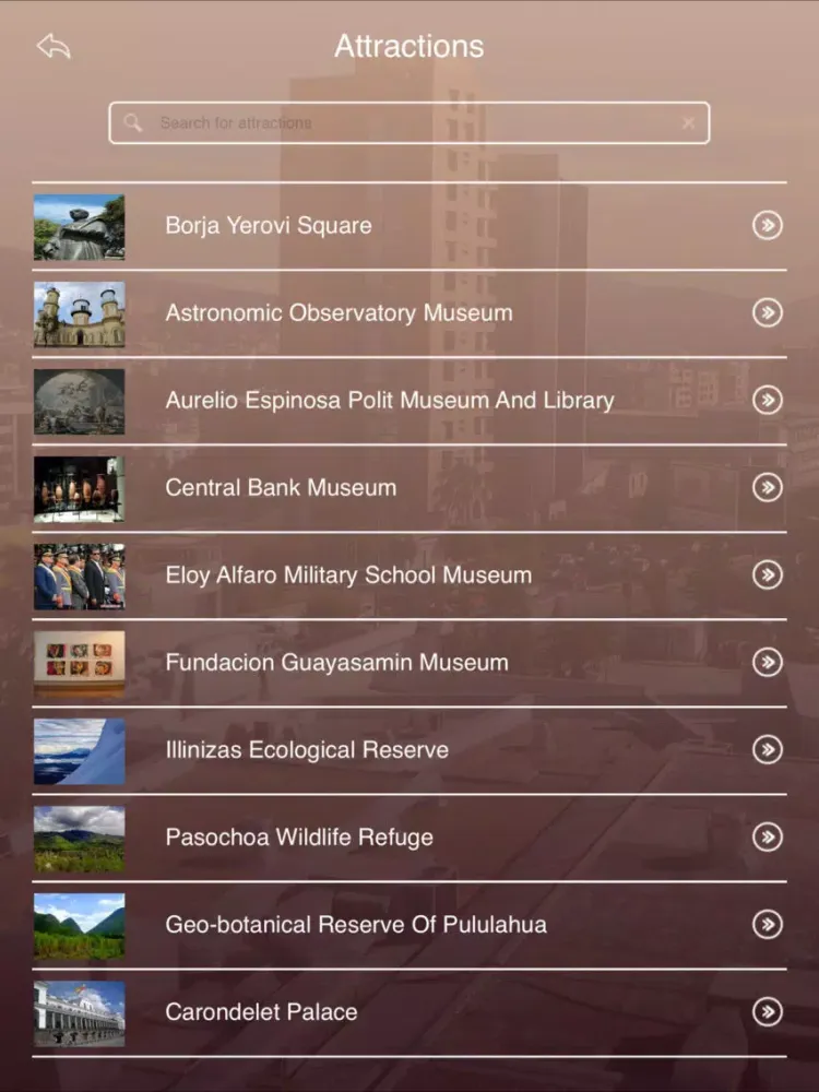 Quito Tourist Guide iPad 应用截图