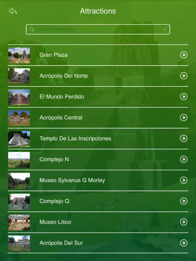 Tikal National Park Tourism Guide iPad 应用截图