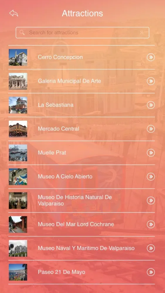 Скриншоты Valparaiso Travel Guide