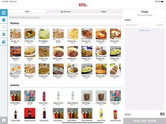 Zrzuty ekranu ONERP Punto de Venta iPad 
