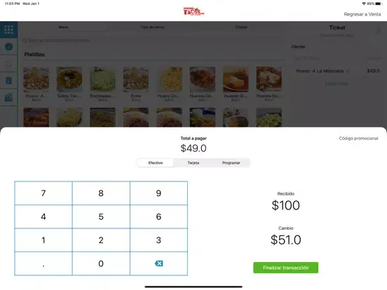 Zrzuty ekranu ONERP Punto de Venta iPad 