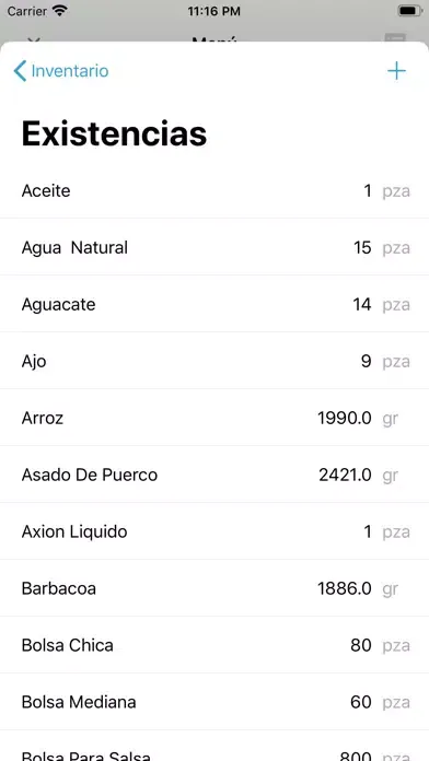 Zrzuty ekranu ONERP Punto de Venta