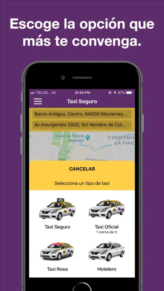 Capturas de pantalla de Taxi Seguro APP Mx