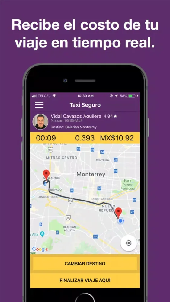 Capturas de pantalla de Taxi Seguro APP Mx