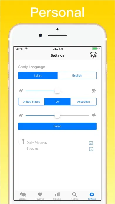 Learn Italian + © سکرین شاٹس