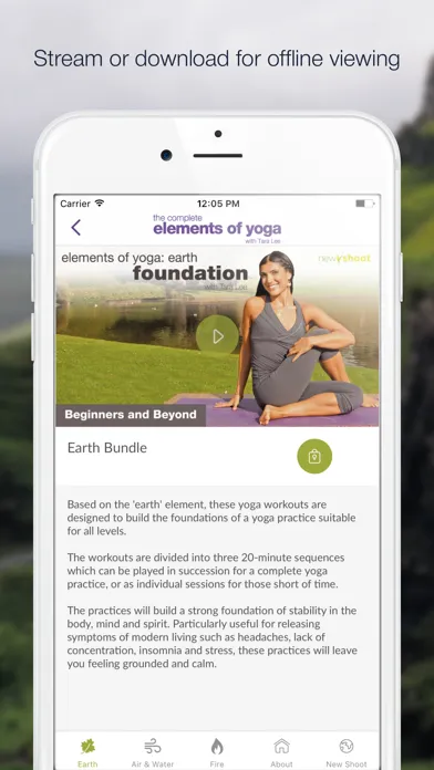Screenshot di Elements of Yoga Video Collection - with Tara Lee