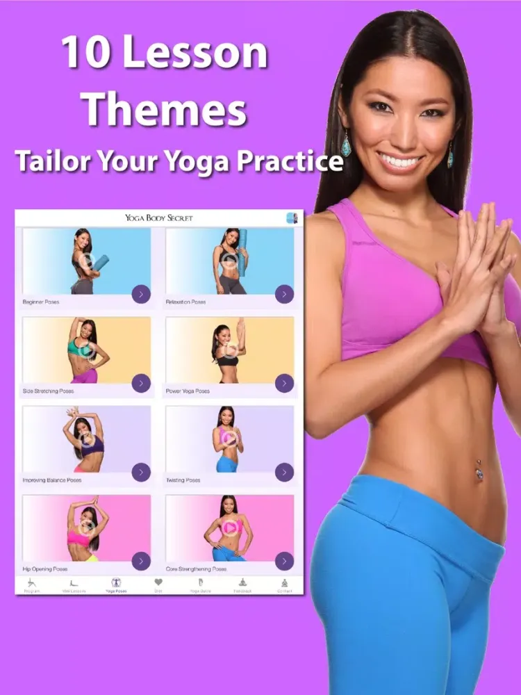 Tangkapan layar Yoga Body Secret: do workouts, poses and lessons iPad 