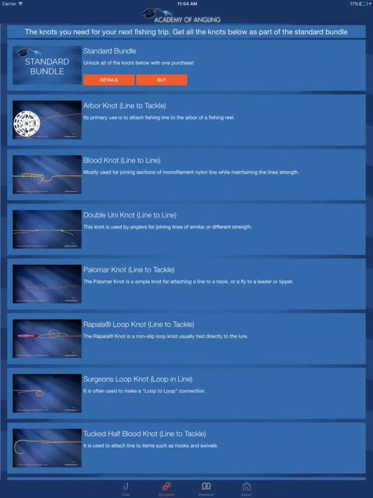 Capturas de pantalla de Academy of Angling Fishing Knots iPad 