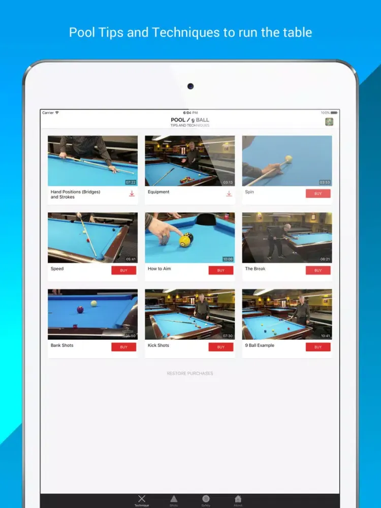 Pool Tips and Techniques iPad 应用截图