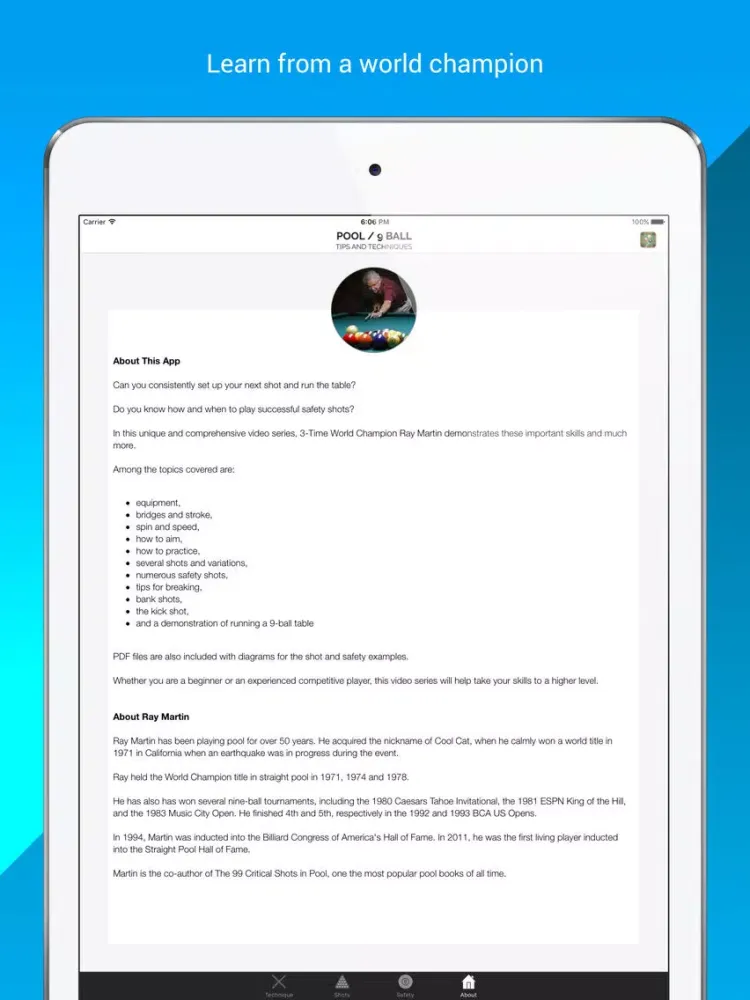 Pool Tips and Techniques iPad 应用截图