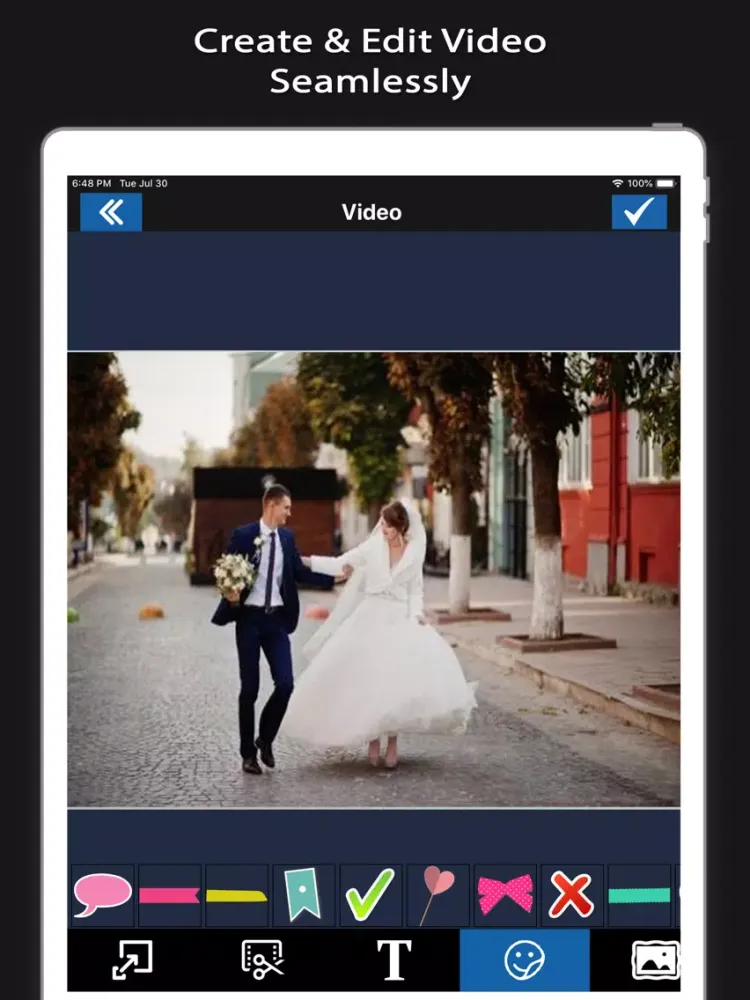 Ảnh chụp màn hình của No Crop Video:Insta Size Video iPad 