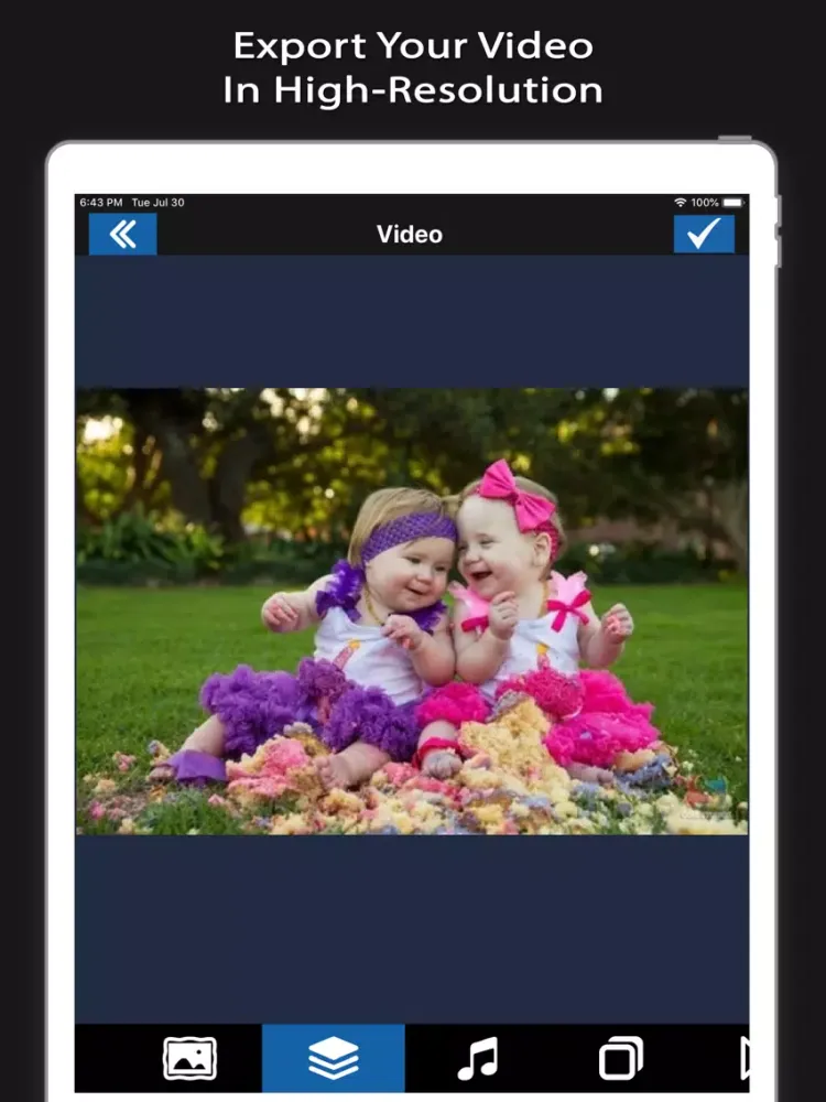 Ảnh chụp màn hình của No Crop Video:Insta Size Video iPad 