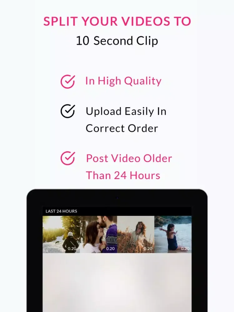 Capturas de tela do Long IG Stories - story upload iPad 