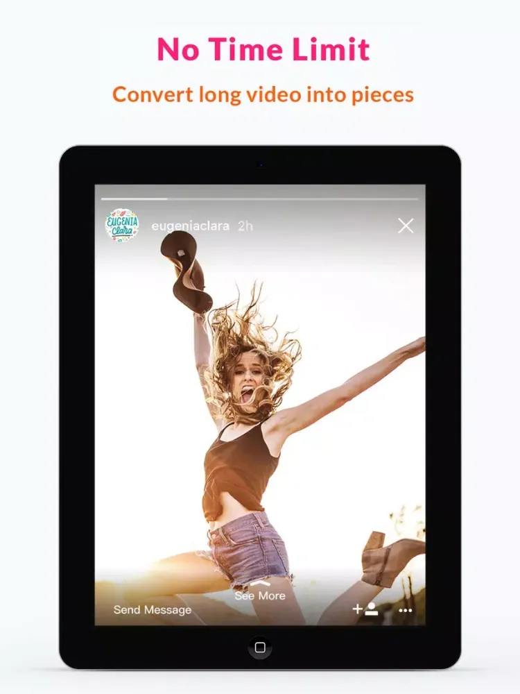 Capturas de tela do Long IG Stories - story upload iPad 