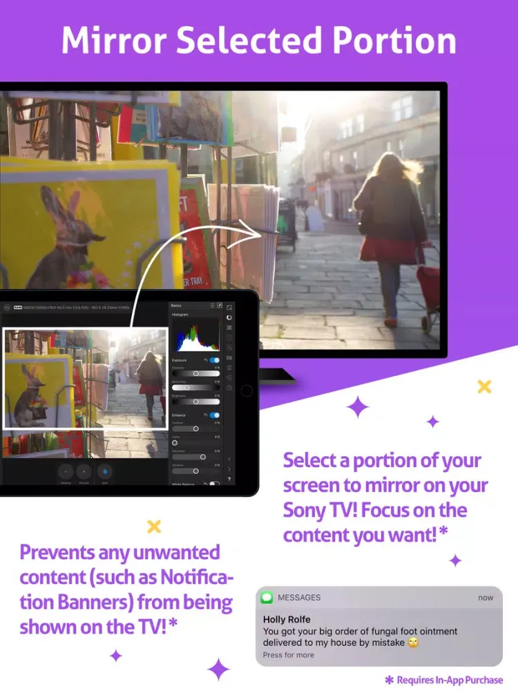 Capturas de tela do Pro Mirror for Sony TV iPad 