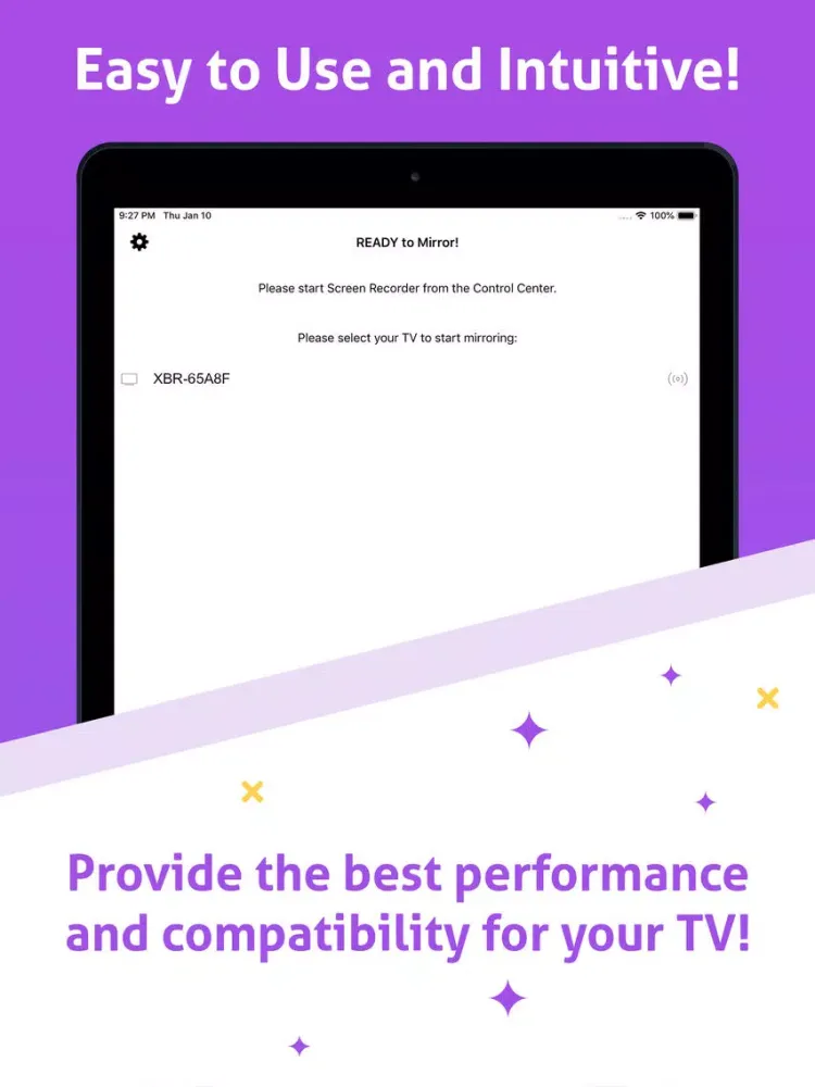Capturas de tela do Pro Mirror for Sony TV iPad 