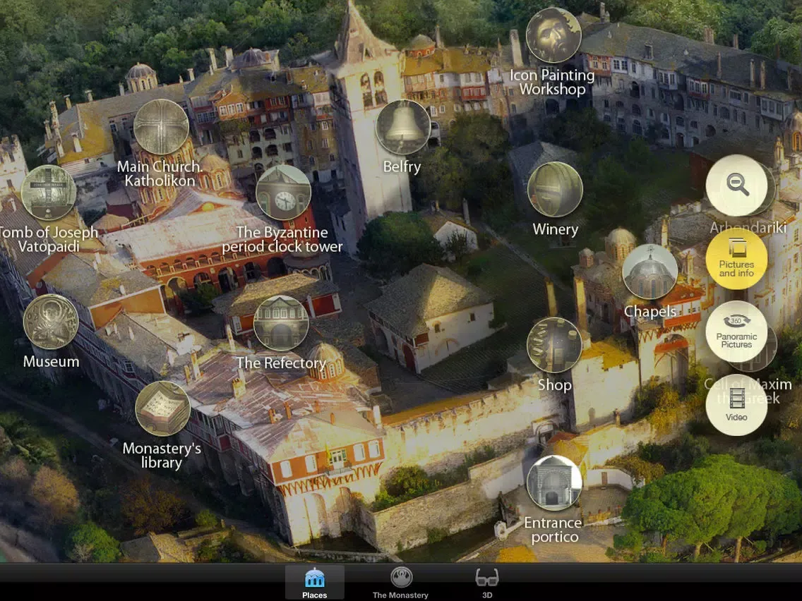 The Holy and Great Monastery of Vatopaidi on Holy Mount Athos iPad  Screenshots