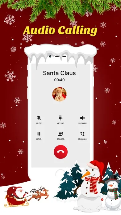 Tangkapan layar Santa Claus Call Video