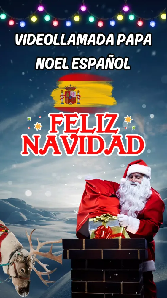 Ảnh chụp màn hình của video call santa claus spanish