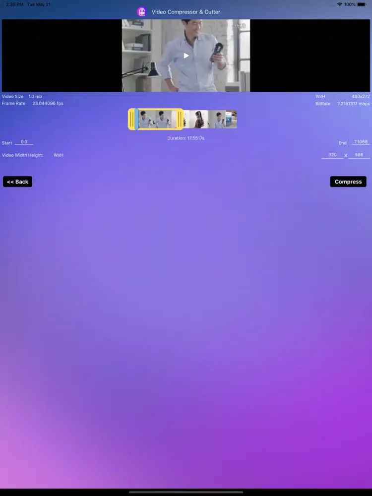 Screenshot di Video Compressor with Cutter iPad 