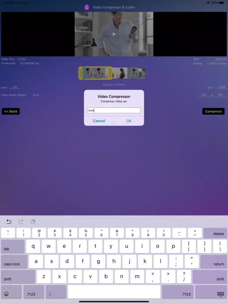 Screenshot di Video Compressor with Cutter iPad 