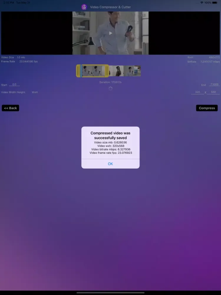 Screenshot di Video Compressor with Cutter iPad 