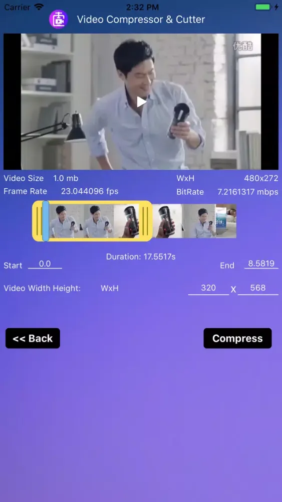 Screenshot di Video Compressor with Cutter