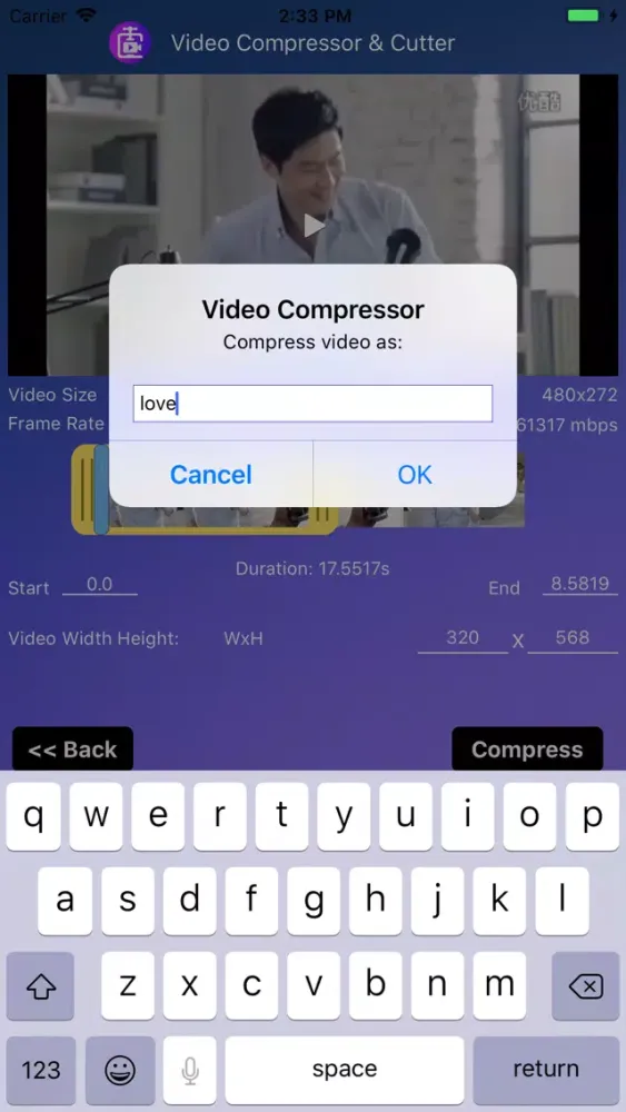 Screenshot di Video Compressor with Cutter