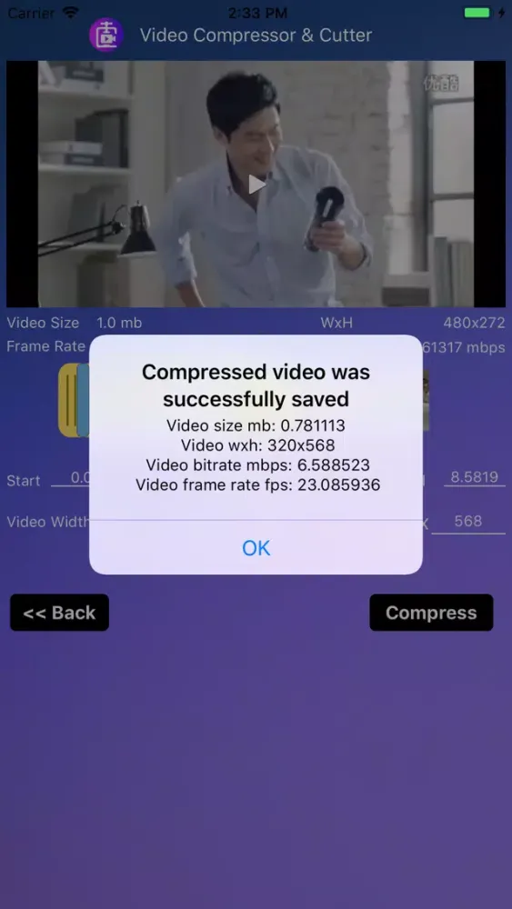 Screenshot di Video Compressor with Cutter