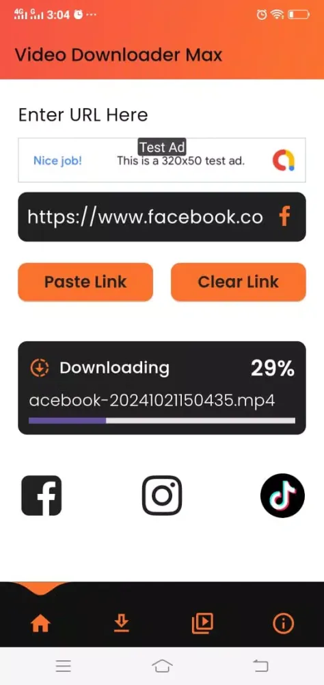 Tangkapan layar Video Downloader Max