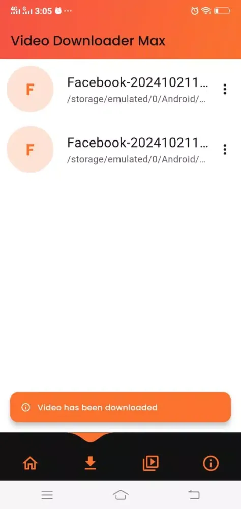 Tangkapan layar Video Downloader Max