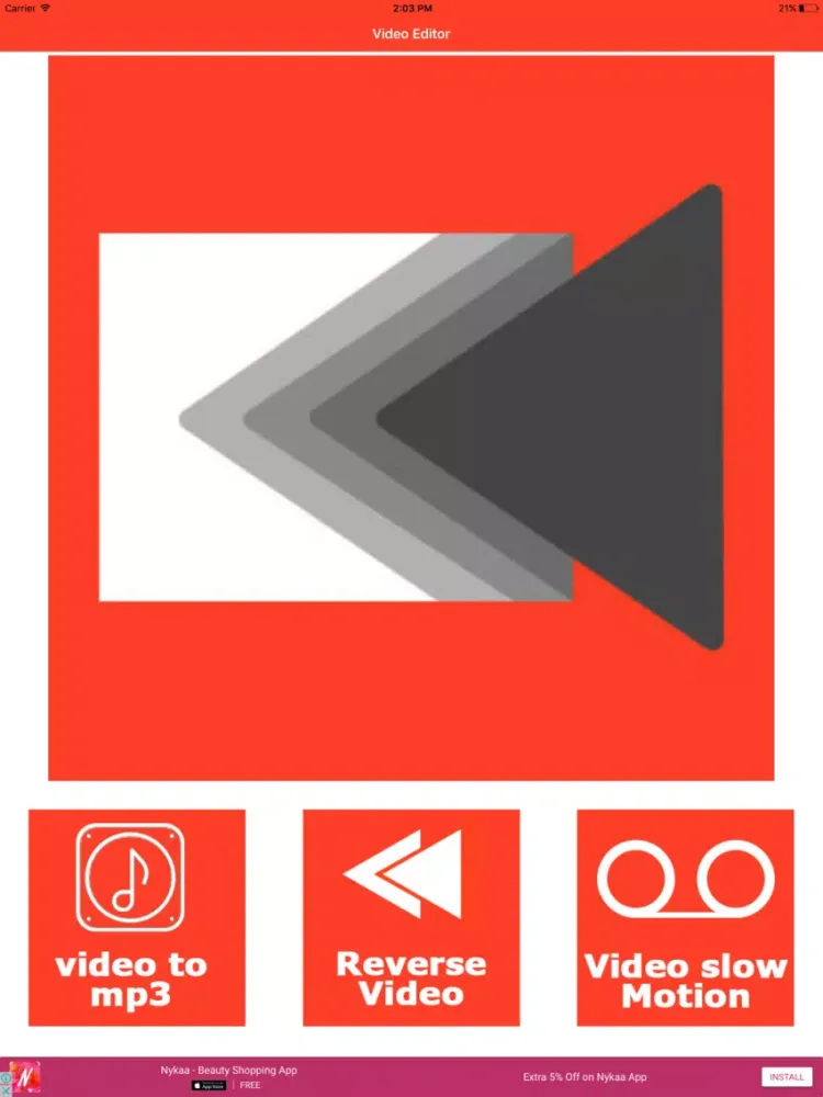 Tangkapan skrin FX Mojo Video Editor iPad 