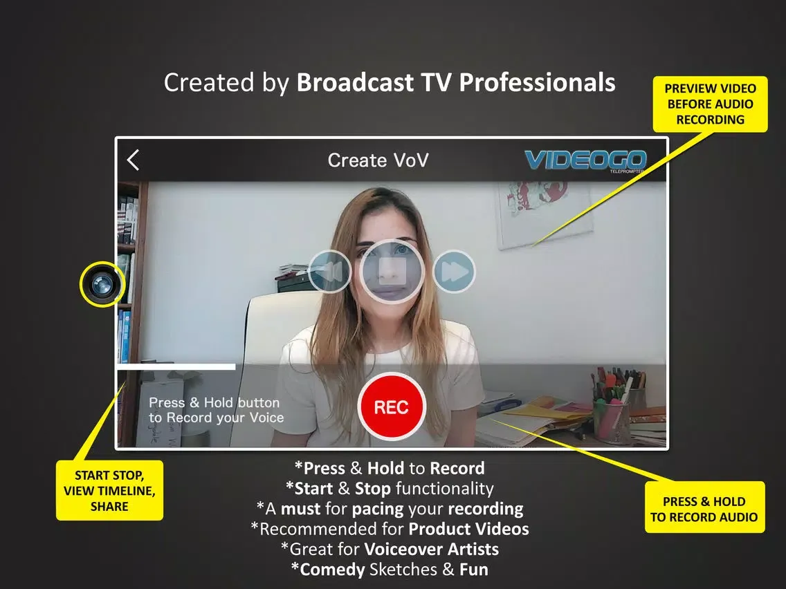 ภาพหน้าจอของ Voice Over Video Lite iPad 