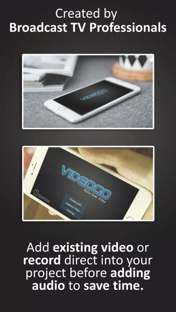 ภาพหน้าจอของ Voice Over Video Lite