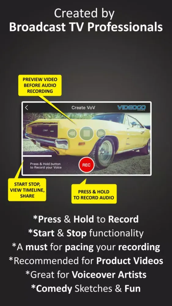 ภาพหน้าจอของ Voice Over Video Lite