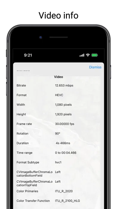 Capturas de pantalla de Video Info Checker