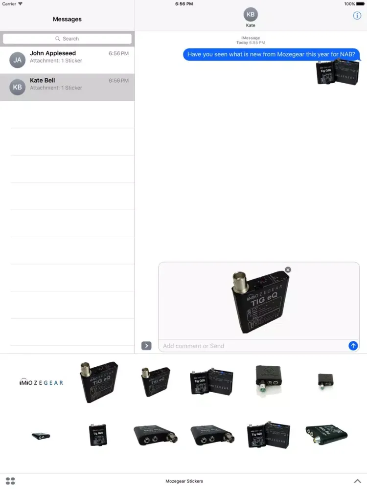 Mozegear Stickers iPad 应用截图