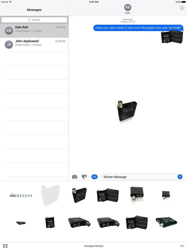 Mozegear Stickers iPad 应用截图