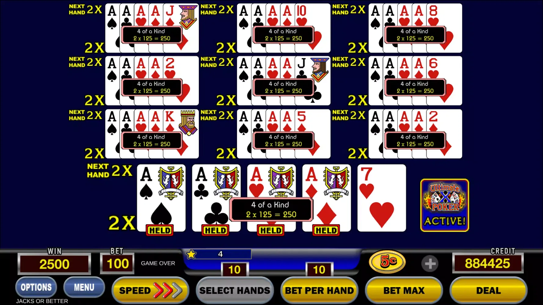 Ultimate X Poker™ Video Poker應用截圖