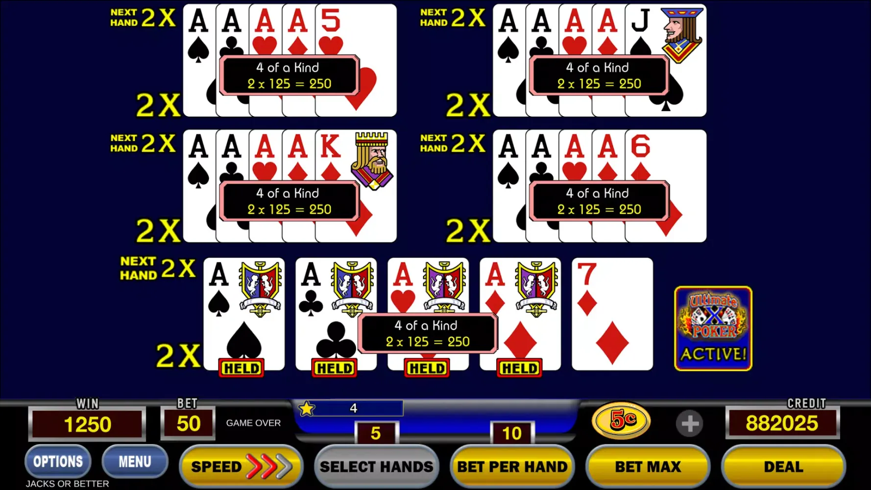 Ultimate X Poker™ Video Poker應用截圖