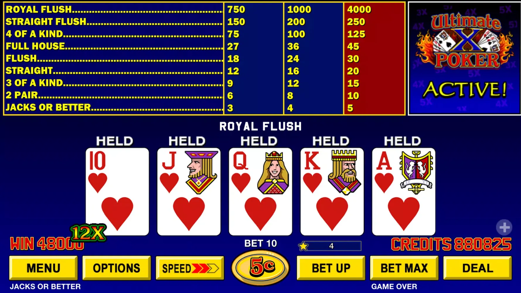 Ultimate X Poker™ Video Poker應用截圖