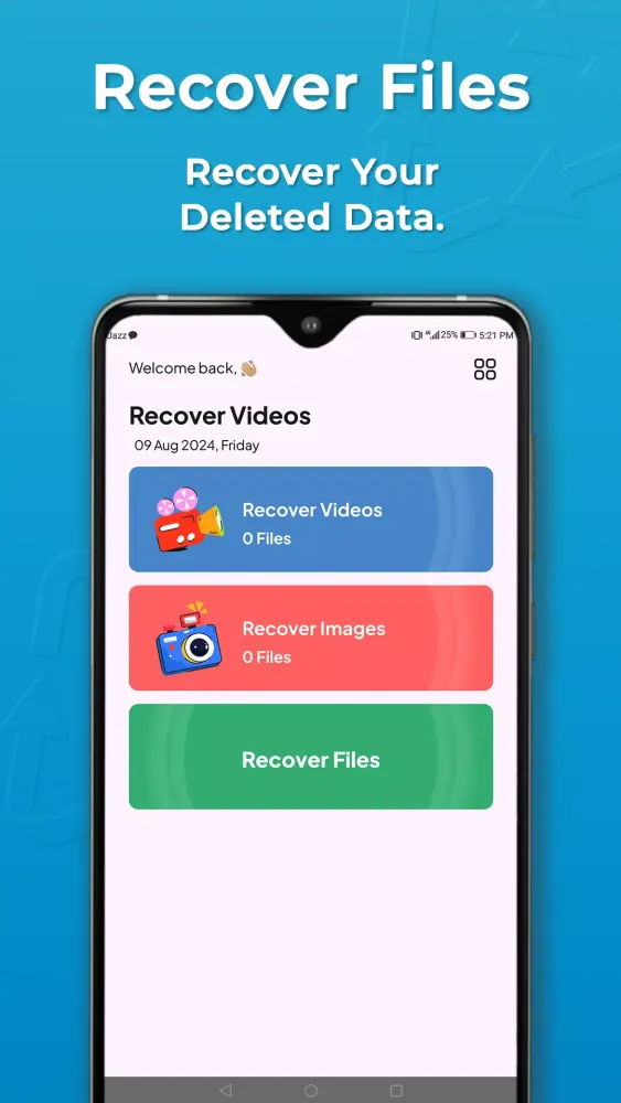 Zrzuty ekranu Delete Video Recovery App