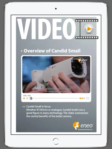 eneo InfoHub – the presentation and info tool from the specialist for video security iPad  Ekran Görüntüleri